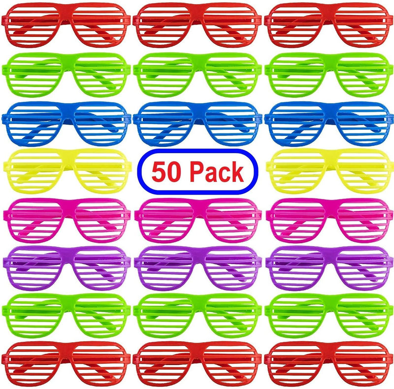 Mega Pack 50 Pairs Of Kids Plastic Shutter Shades Glasses Shades Sunglasses