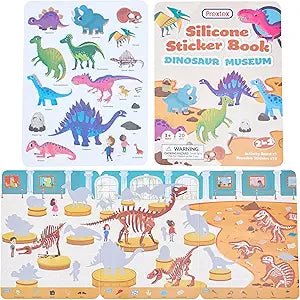 Silicone Sticker Book Dinosaur