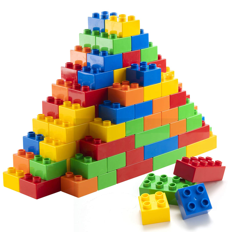 Building Blocks For Toddlers 1-3+ (50 Mega Blocks) Large Toy Blocks Compatible