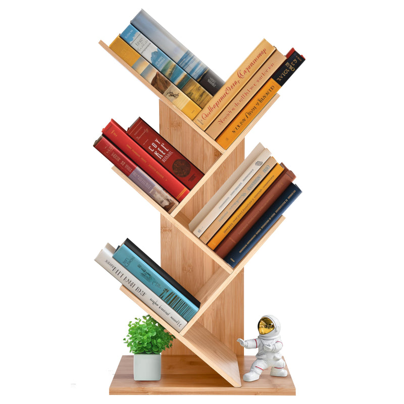 Prosumers Choice Wooden Bookshelf Storage Rack 254 X138 X 63in - 4tier Bamboo