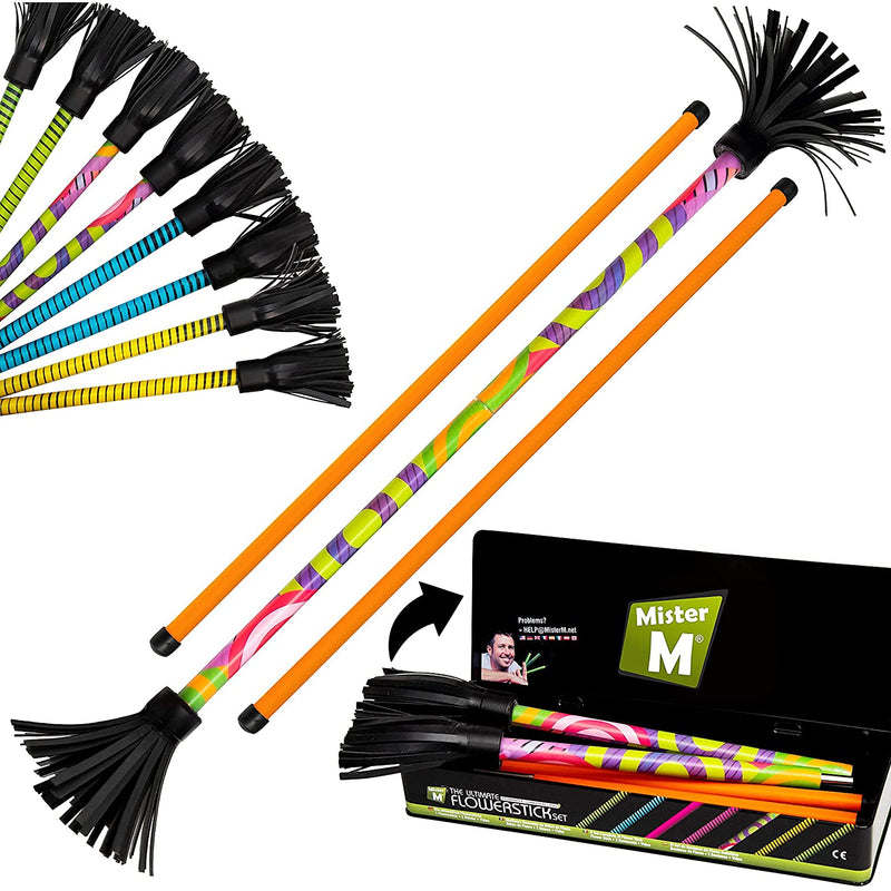 Flower Sticks Set - Foldable Devil Sticks - Multicolor Juggling Sticks For All