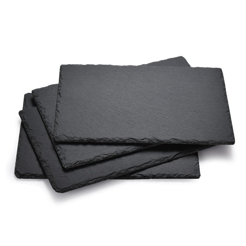 Slate Cheese Boards With 2 Chalks - Black Stone Plates - Slate Platter Tray