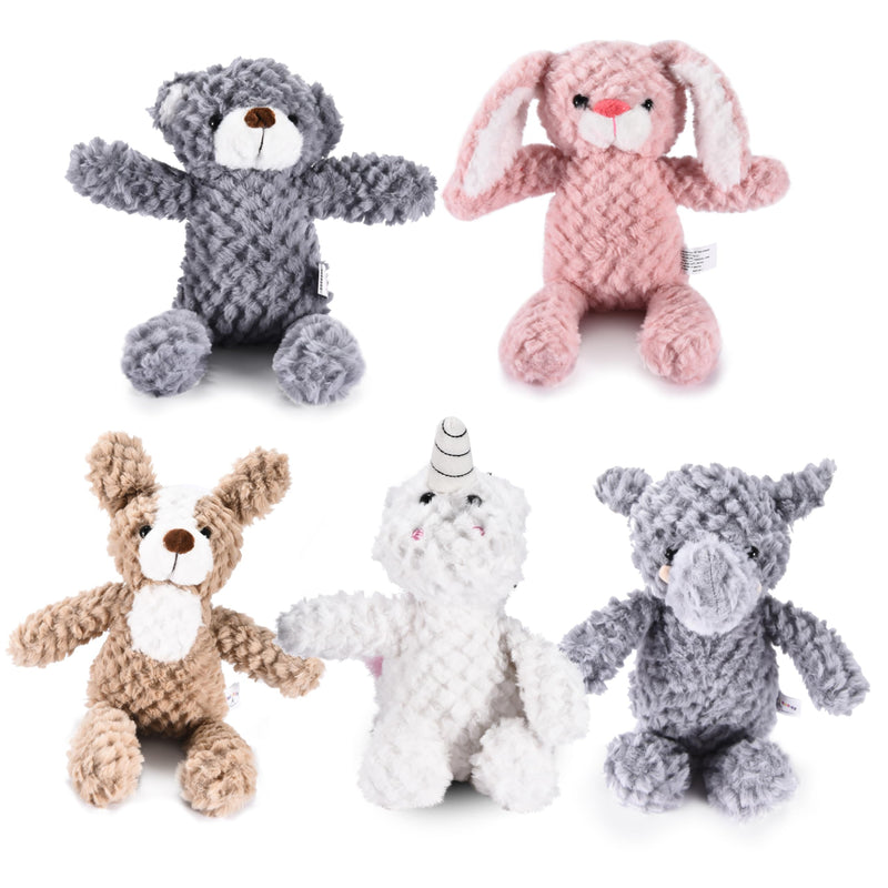 5 Set Animals And Teddy Bears - Plush Toys Bulk - Stuffed Animals For Kids