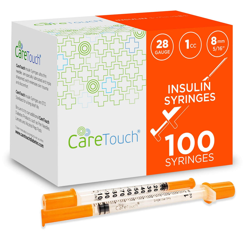 Insulin Syringes - 28g 5/16" - 8 Mm 1 Cc (Pack Of 100) (Package May Vary