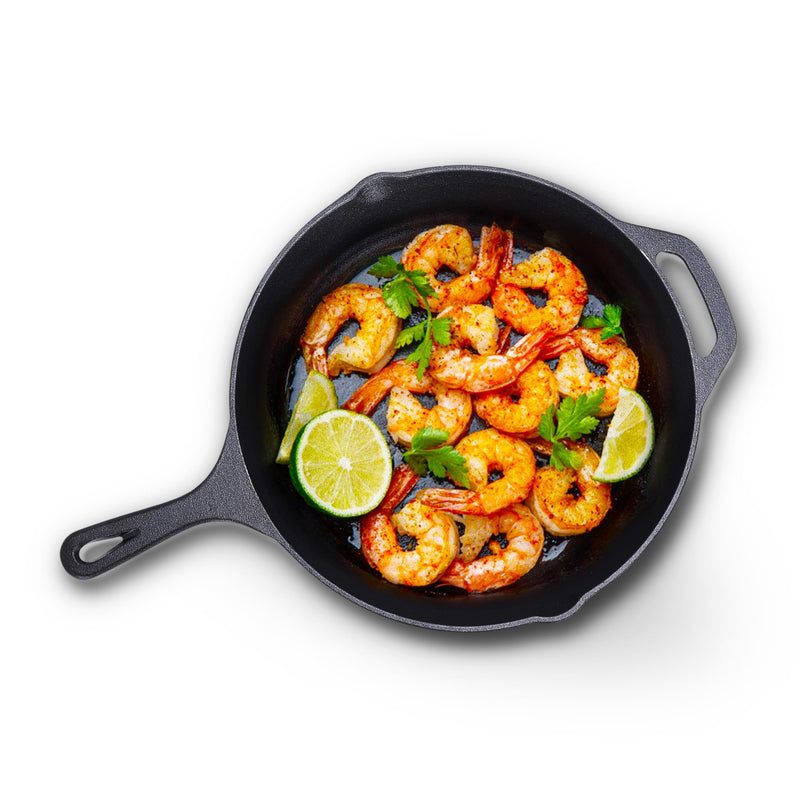 Cast Iron Skillets Set - 10-Inch And 12-Inch Skillets With 2 Silicone Handle