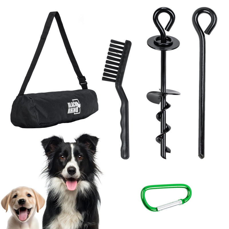 Heavy Duty Dog Tie Out Stake - Strong Ground Anchor For Small Or Large Dog Up