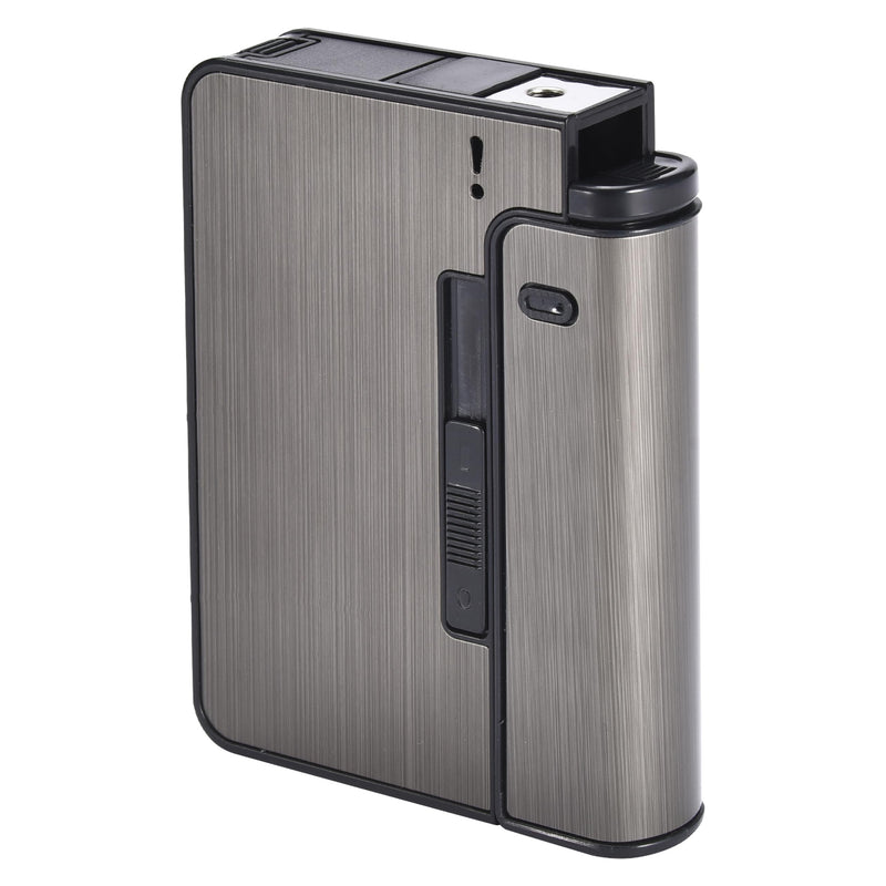 Cigar Slim Cigarette Case - Portable Automatic Metal Cigarettes Box - 10 Pcs