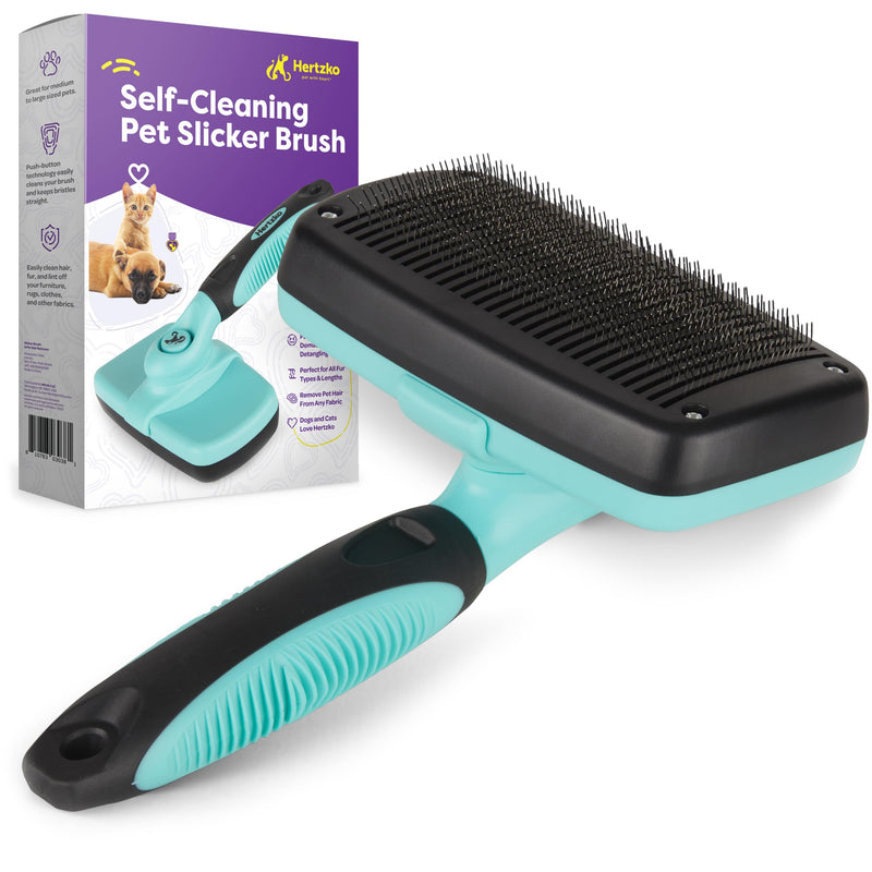 Dog & Cat Brush, Dog Brush For Shedding, Cat & Dog Grooming, Self Cleaning