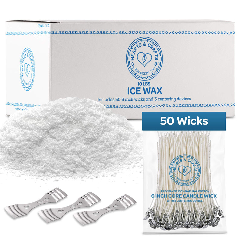 Ice Candle Wax And Wicks For Diy Candle Making, All-Natural - 10lb Bag