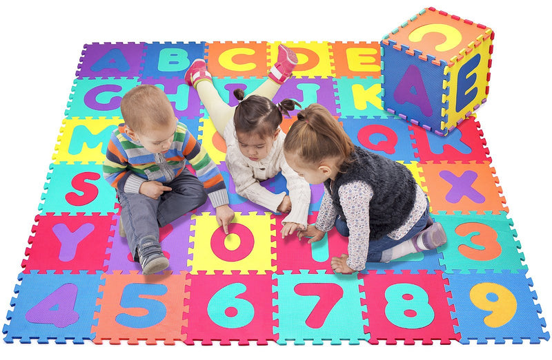 , Alphabet Foam Play Mat For Baby, Toddler, & Kids - Soft Abc Mat With 36