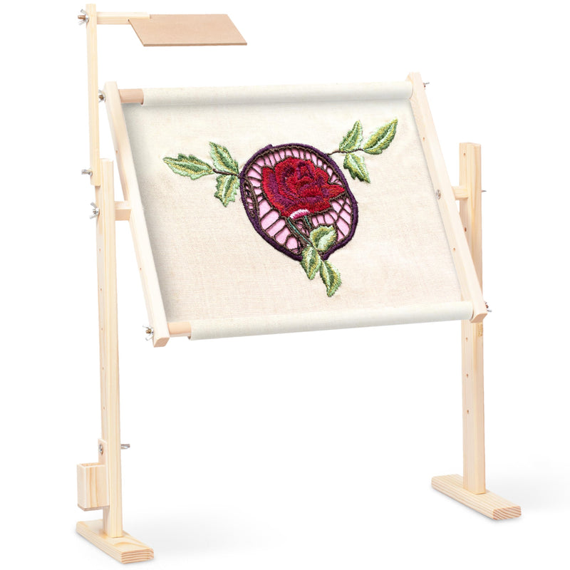 Quilting Frame Stand - Adjustable Embroidery Hoop Stand - Wood