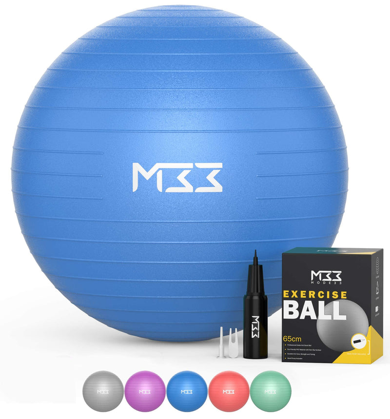 Exercise Ball - 55 To 85cm Extra Thick Anti-Burst Yoga Ball With Hand Pump - Gym