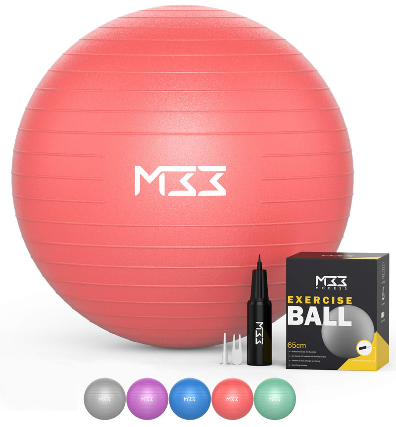 Exercise Ball - 55 To 85cm Extra Thick Anti-Burst Yoga Ball With Hand Pump - Gym