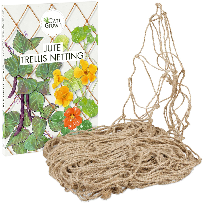 Climbing Plant Support : 70x70in Natural Jute Garden Netting And Garden Trellis