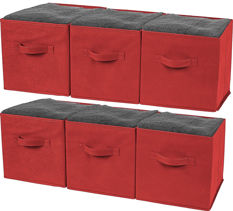 Foldable Storage Cubes Non-Woven Fabric -6 Pack-