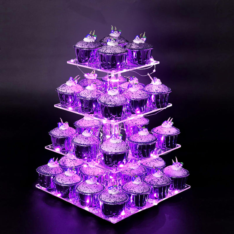 Cupcake Stand Pro-Version - Purple 4-Tier Cupcake Tower - European Style Cake