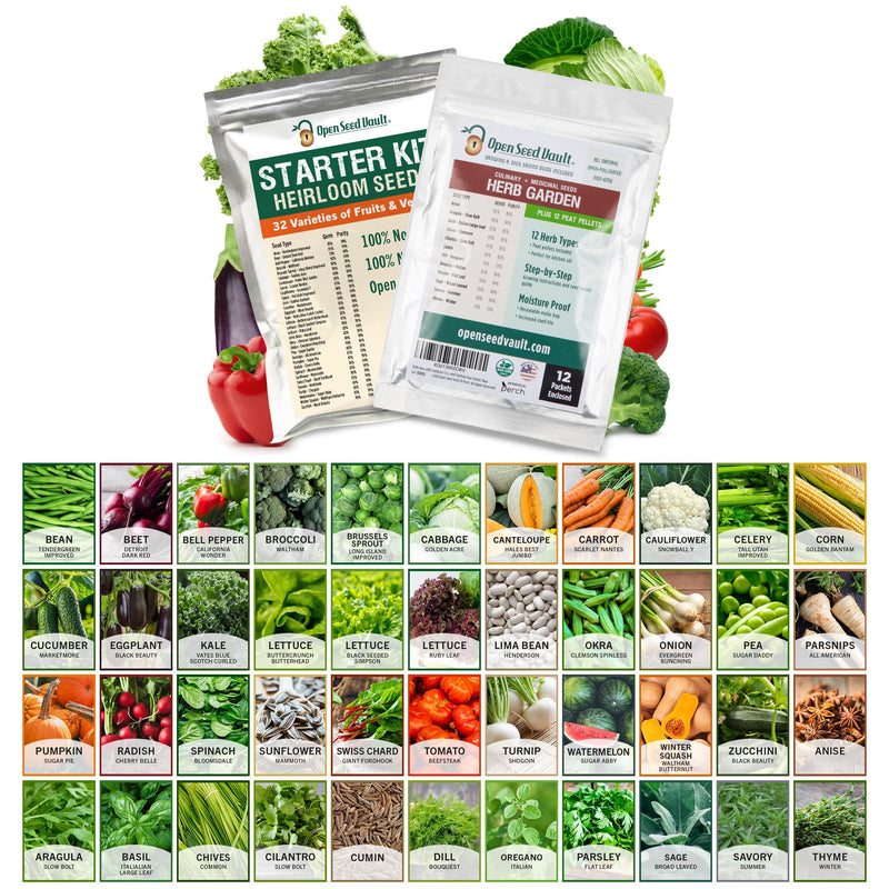 Variety Pack Bundle (44 Varieties) Herb Garden Seeds - Gardening Seed