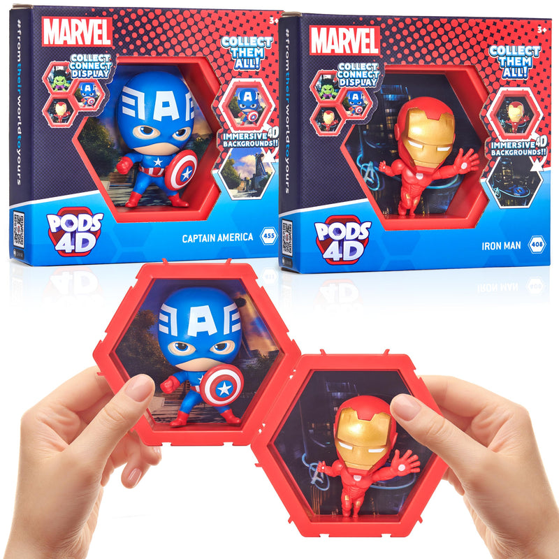 4d Marvel - Captain America & Iron Man (2 Pack) - Unique Connectable