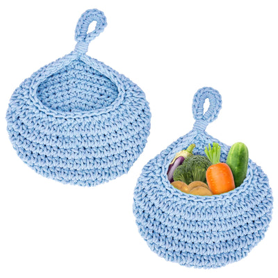 Rolas Trading Hanging Fruit Basket For Kitchen - Handwoven Jute Wall Baskets