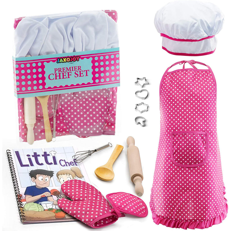 Kids Cooking And Baking Chef Set For Little Girls, Complete Cooking Sets,