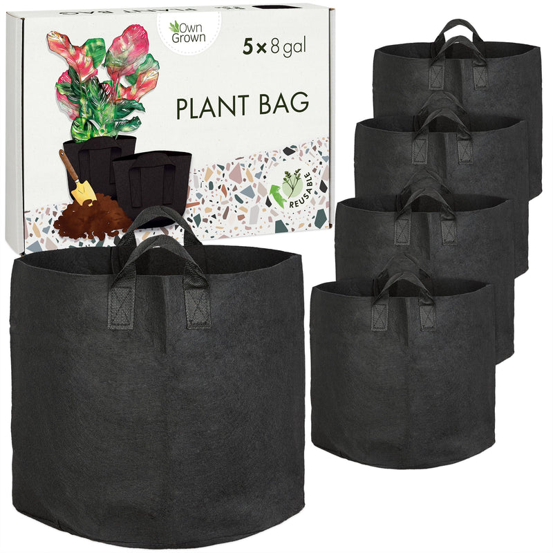 Plant Growing Bags : 5x8 Gallon Plant Grow Bags For Balcony Or Garden Plants