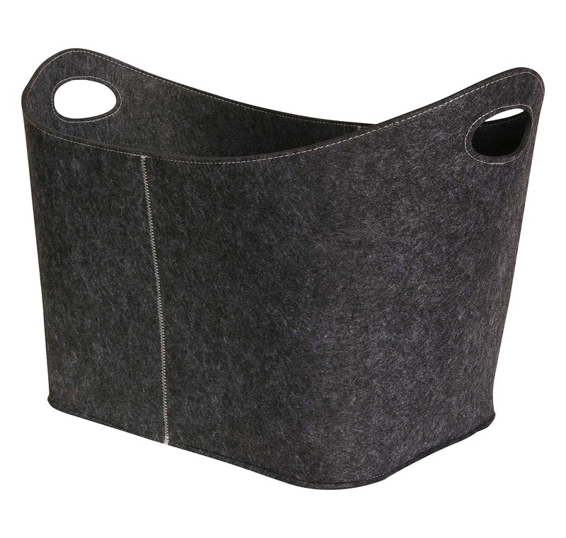 Xxl Log Basket  Firewood Basket Made Of Extra Thick Felt  Dark Grey  Felt