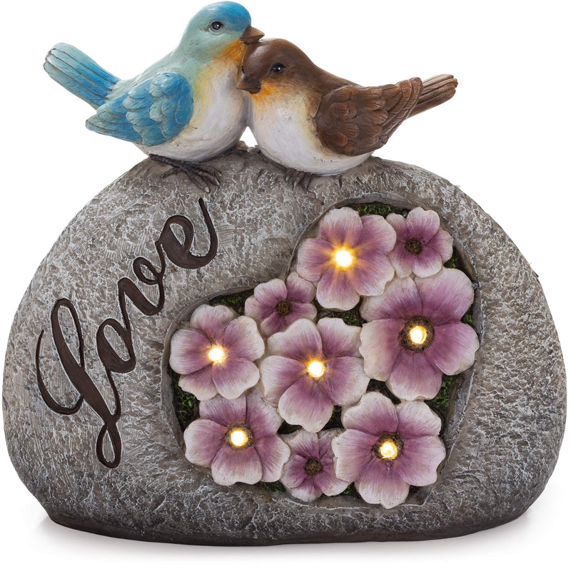 Love Birds Solar Powered Led Outdoor Decor Garden