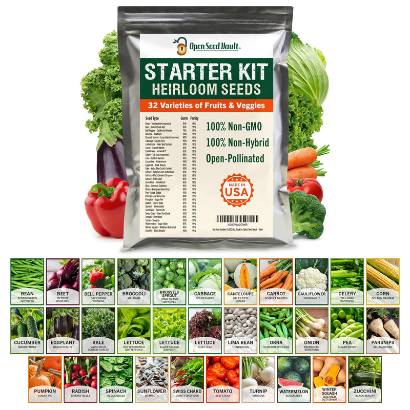 15,000 Non Gmo Heirloom Vegetable Seeds For Planting Vegetables And Fruits