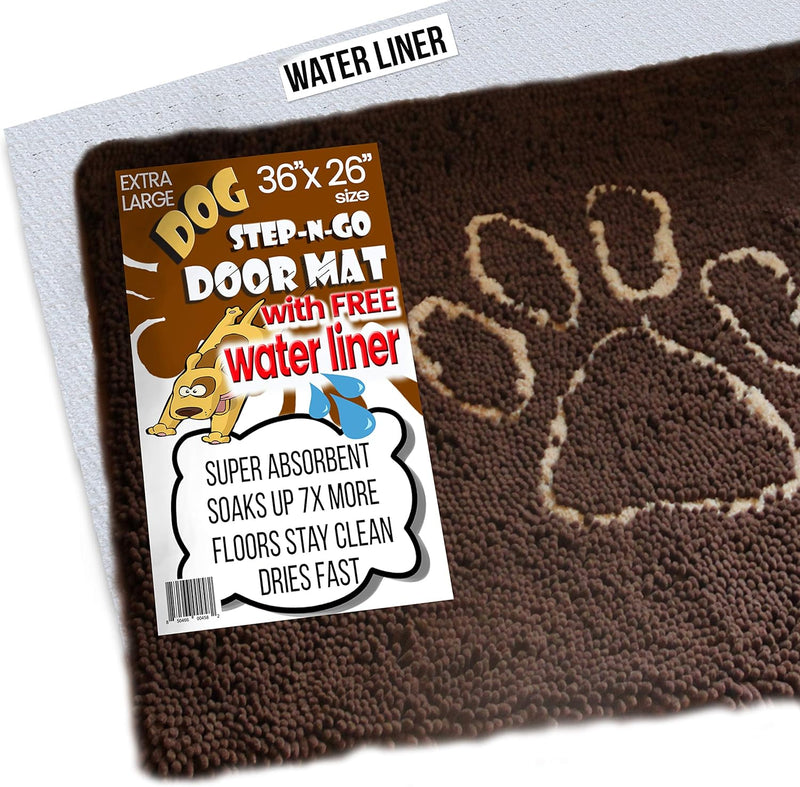 Xl Extra Thick Micro Fiber Door Mat -Absorbent Includes Water Proof Liner