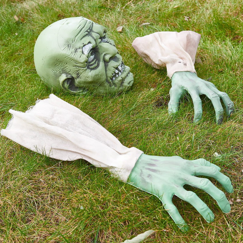 Halloween Zombie Face & Arms Lawn Stakes Groundbreaker Decoration - The Best