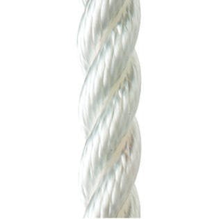 Katzco Nylon Rope Twisted Solid Braided - 1 Roll of 3/8 Inch x 50 Feet Rope - for Camping