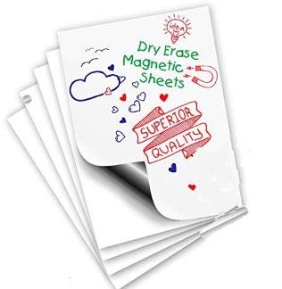 Craftopia Dry Erase Sheets | White Blank 12" x 17.5" Magnet for Refrigerator and More