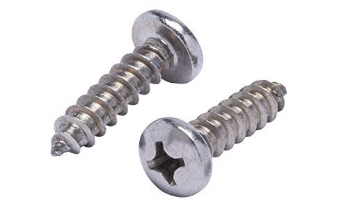 14 X 1" Stainless Pan Head Phillips Wood Screw, (25pc), 18-8 (304) Stainless Steel Screws