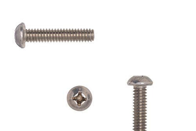 1/4"-20 X 1-1/4" Stainless Phillips Round Head Machine Screw, (25pc), Coarse Thread, 18-8