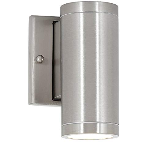 Hamilton Hills 6" Up or Downward Brushed Nickel Mini Outdoor Cylinder LED Wall Light