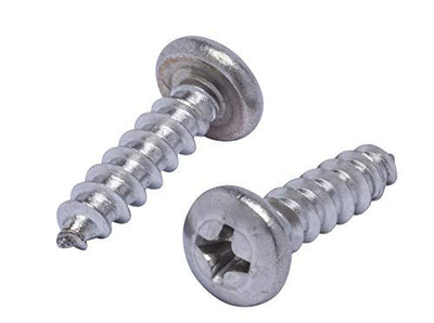 10 X 3/4" Stainless Pan Head Phillips Wood Screw, (100pc), 18-8 (304) Stainless Steel