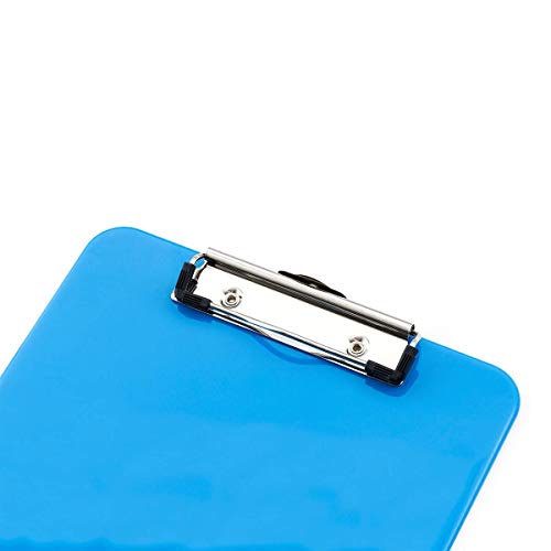 Kicko Standard Size Plastic Clipboard with Sturdy Spring Clip - 4 Pack Vivid