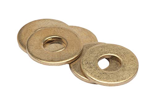 10 x 1/2" OD Brass Flat Washer, (100 Pack) - Choose Size, by Bolt