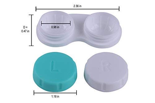 Contact Lens Case 12 Pack - Green Travel Safe