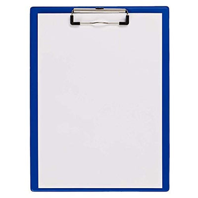 Kicko Standard Size Plastic Clipboard with Sturdy Spring Clip - 4 Pack Vivid