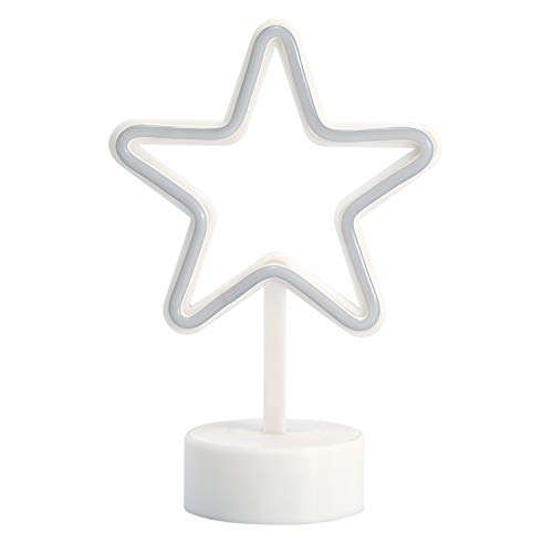 Amped & Co, Star Desk Light, Mini LED Neon Collection, Night Lite Novelty Room Decor