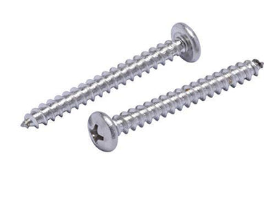 10 X 1-3/4" Stainless Pan Head Phillips Wood Screw, (25pc), 18-8 (304) Stainless Steel