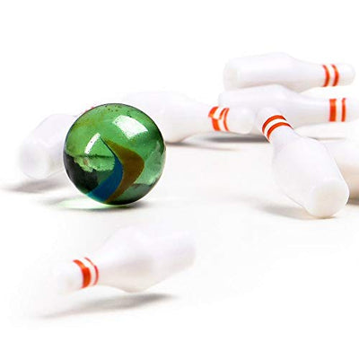 Kicko Miniature Bowling Game Set - 12 Pack 1.5 Inch Deluxe - for Kids, Playing, Party