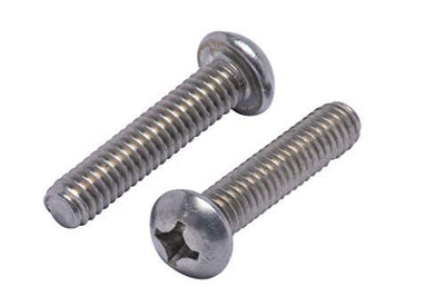 1/4"-20 X 1-1/4" Stainless Phillips Round Head Machine Screw, (25pc), Coarse Thread, 18-8