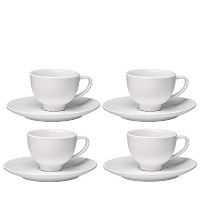 Francois et Mimi Set of 4 High-fire Pure White Porcelain Espresso Cup