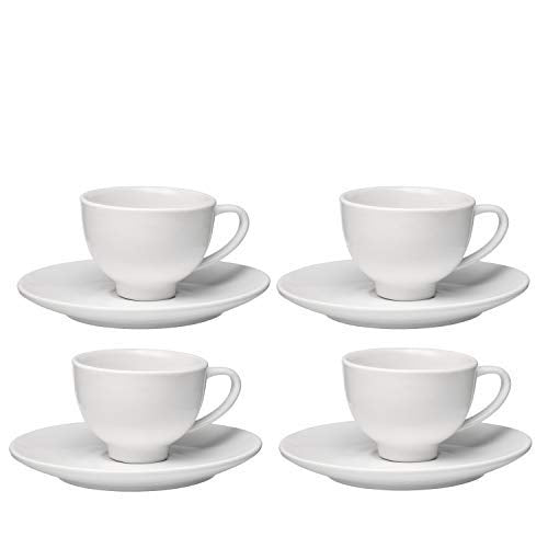 Francois et Mimi Set of 4 High-fire Pure White Porcelain Espresso Cup