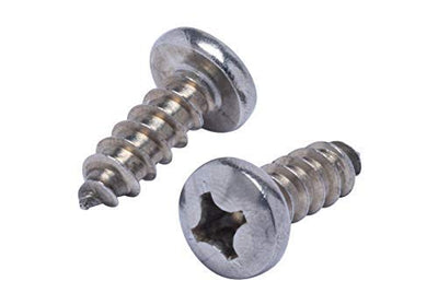 14 X 3/4" Stainless Pan Head Phillips Wood Screw, (50pc), 18-8 (304) Stainless Steel