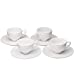 Francois et Mimi Set of 4 High-fire Pure White Porcelain Espresso Cup