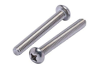 5/16"-18 X 2" Stainless Phillips Round Head Machine Screw, (25pc), Coarse Thread, 18-8