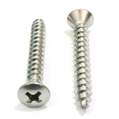 6 x 1/2" Stainless Steel (100pc) Oval Head Wood Screws 18-8 (304) Stainless Choose Size